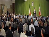 رهبر معظم انقلاب در دیدار با رئیس، مدیران، پژوهشگران و محققان جهاد دانشگاهی؛
لازمه ادامه پرشتاب حرکت علمی کشور «کار و مدیریت جهادی» و تقویت روحیه «ما می توانیم» است/ نیت خالص، ارتباط با خداوند، خشوع در مقابل پروردگار و زاویه پیدا نکردن با اهداف الهی را از پایه های اصلی حرکت و مدیریت جهادی برشمردند و...
